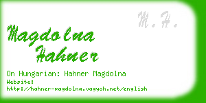 magdolna hahner business card